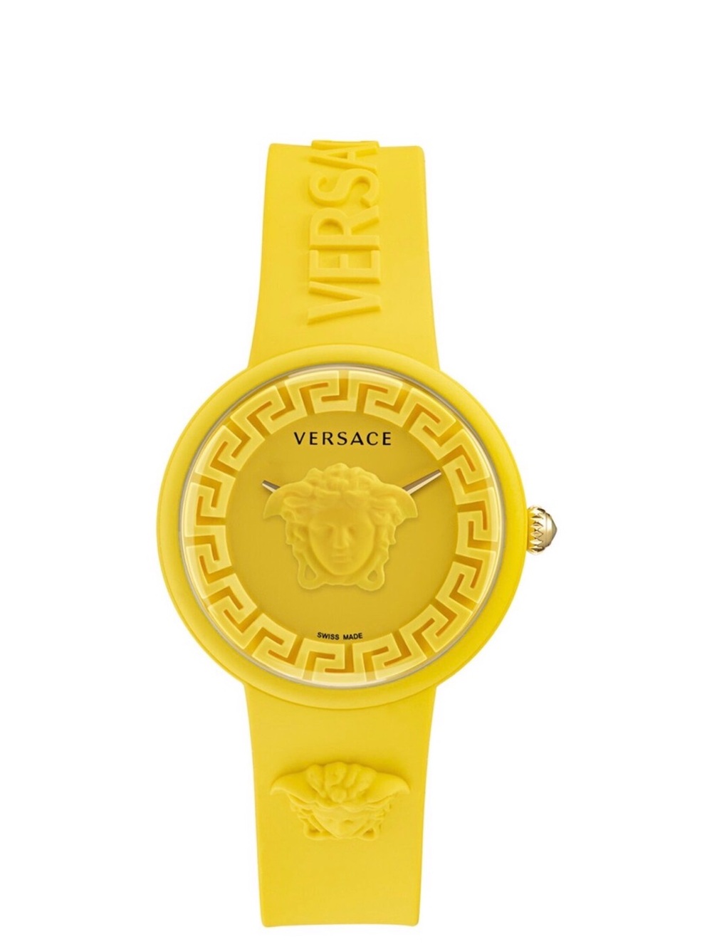 Versace Yellow Medusa Silicone Strap Women's Watch